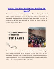 How to Plan Your Approach to Studying SSC Exams?