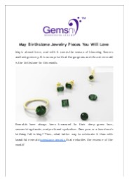 Gorgeous Emerald Jewelry For May Birthdays
