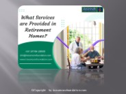 What Services are Provided in Retirement Homes?