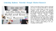Unlocking Business Potential through Market Research