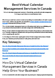 Best Virtual Calendar Management Services In Canada