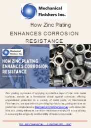 How Zinc Plating Enhances Corrosion Resistance