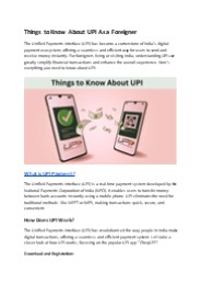 Things to Know About UPI As a Foreigner