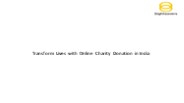 Transform Lives with Online Charity Donation in India