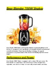 Bear Blender 700W Shakes