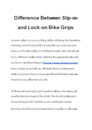 Difference Between Slip-on and Lock-on Bike Grips