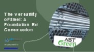 The Versatility of Steel: A Foundation for Construction