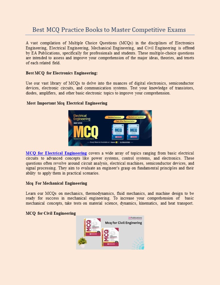 Best MCQ Practice Books to Master Competitive Exams