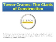 Tower cranes