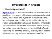 Hydrafacial in Riyadh