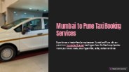 Mumbai To Pune Taxi Booking Services