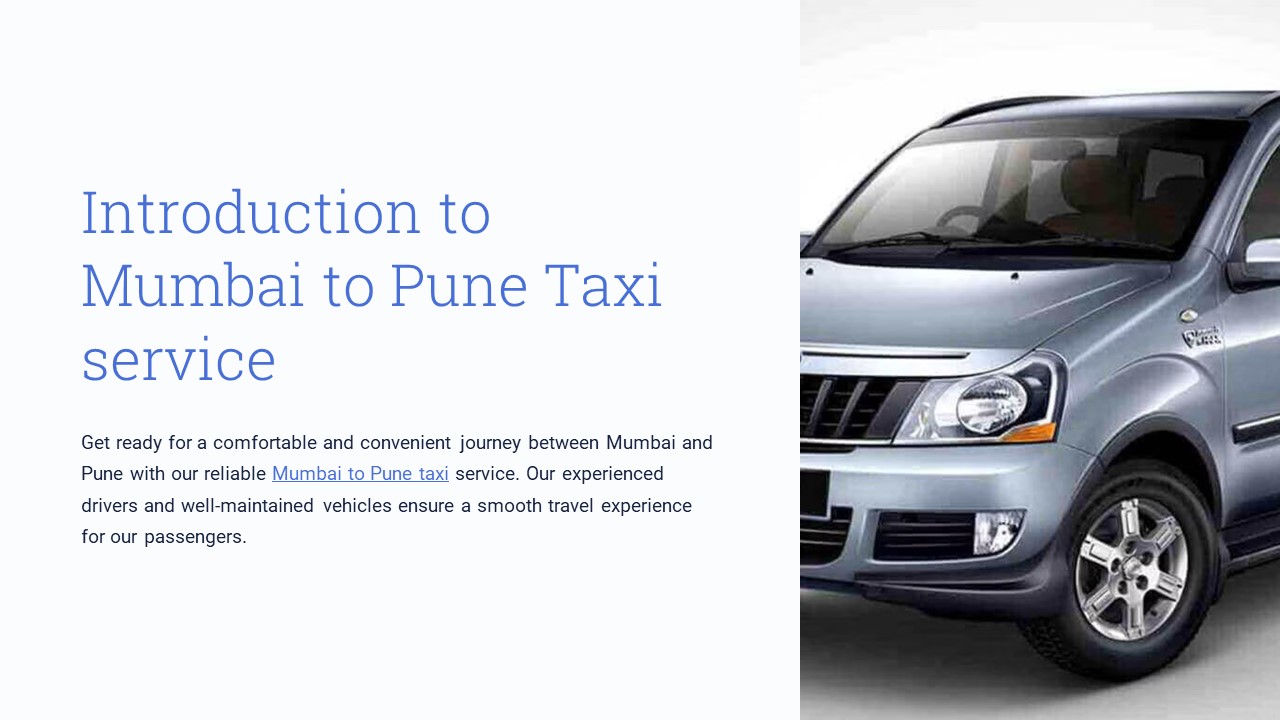 Booking Mumbai To Pune Taxi EWith 7mcar.com