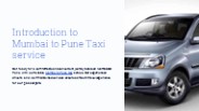 Booking Mumbai To Pune Taxi EWith 7mcar.com