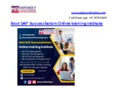 Best SAP Successfactors Online training institute