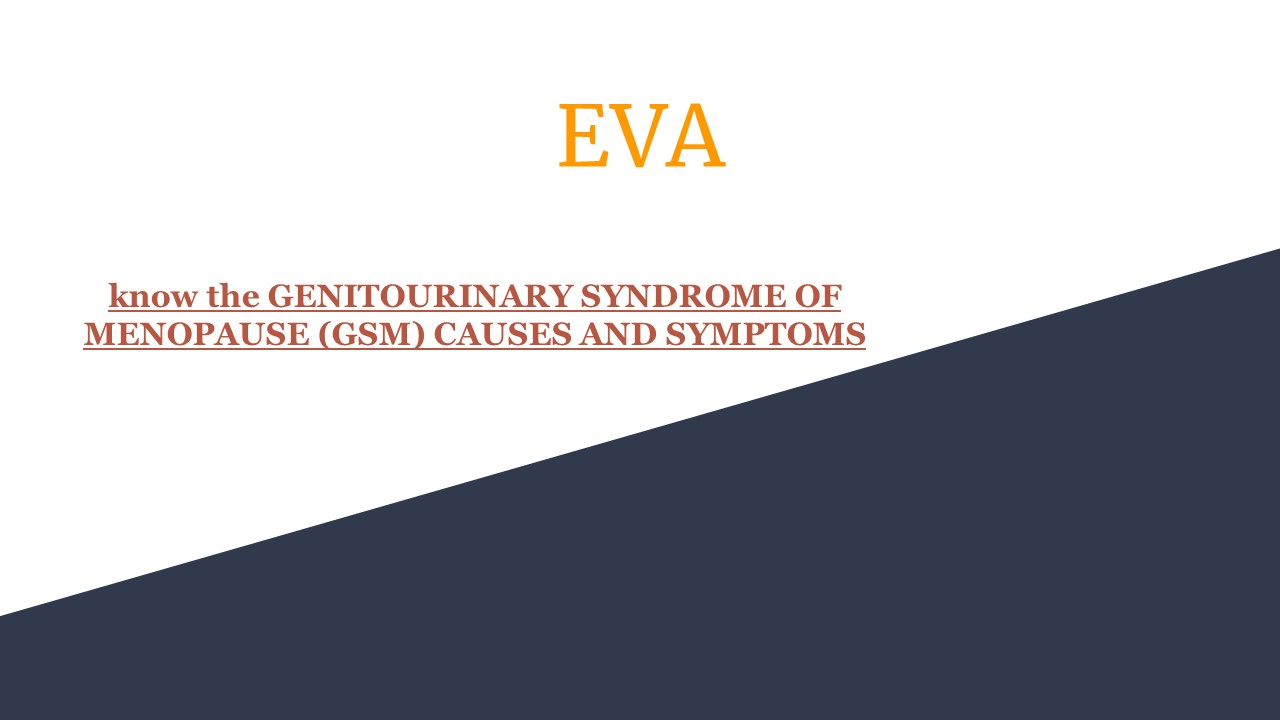know the GENITOURINARY SYNDROME OF MENOPAUSE (GSM) CAUSES AND SYMPTOMS
