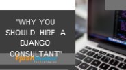 "Why You Should Hire a Django Consultant"