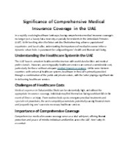 Significance of Comprehensive Medical Insurance Coverage in UAE
