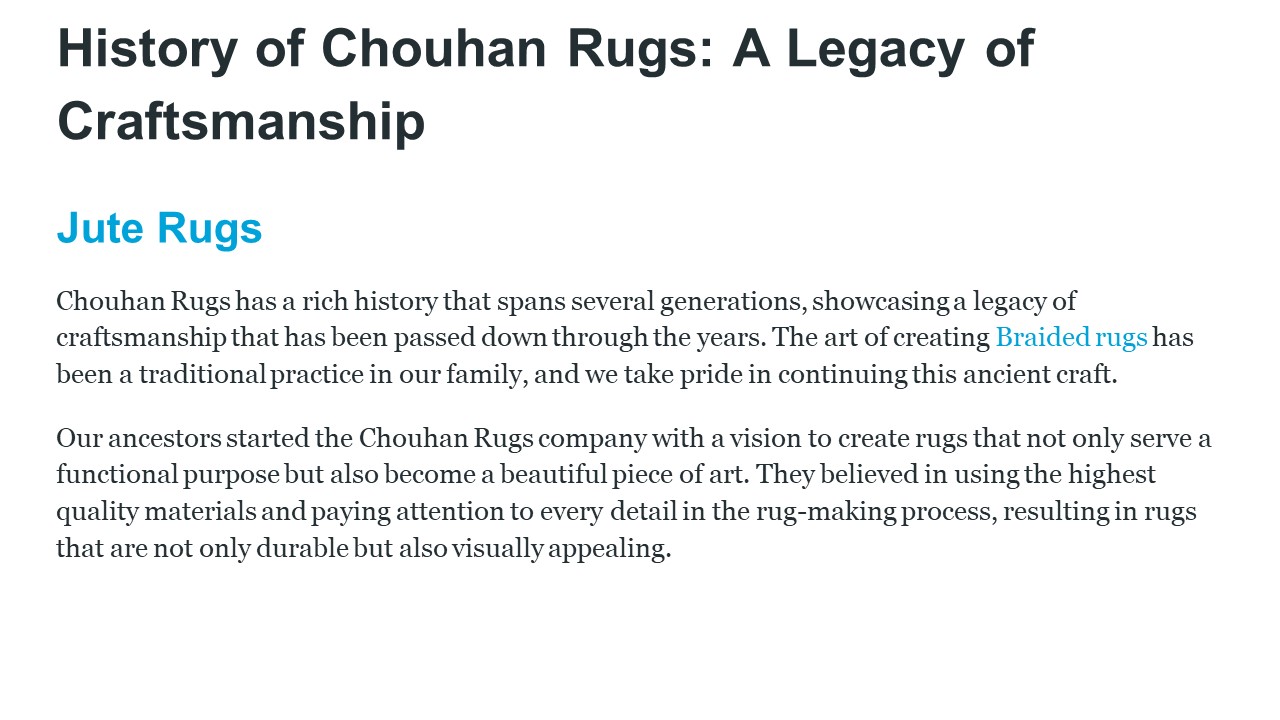 History of Chouhan Rugs: A Legacy of Craftsmanship