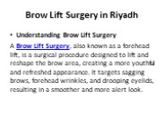 Brow Lift Surgery in Riyadh