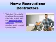 Home Renovations Contractors