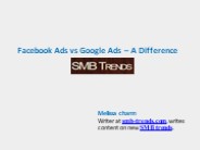 Facebook Ads vs Google Ads – A Difference