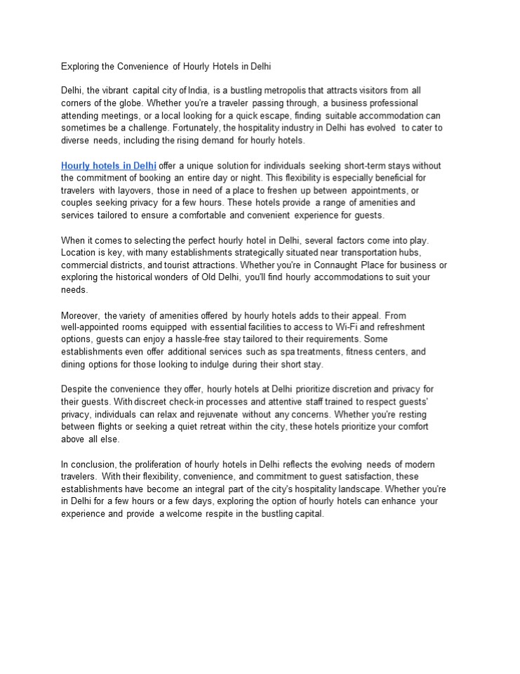 Mumbai's Flexible Hospitality: Exploring the World of Hourly Accommodations