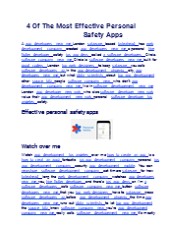 4 Of The Most Effective Personal Safety Apps