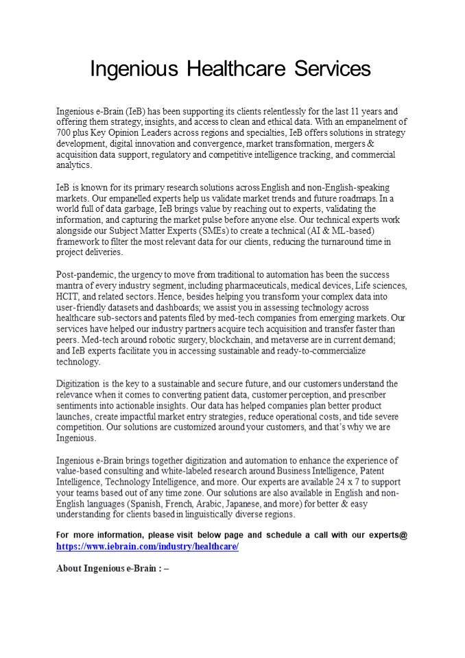 Ingenious Healthcare Services