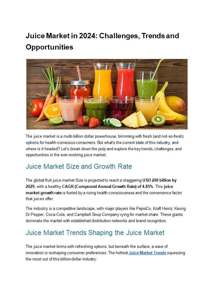 Explore the juice market segmentation