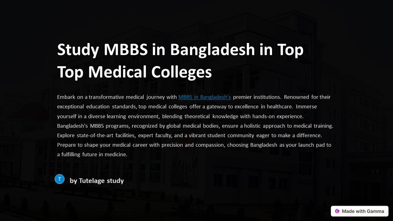 Top MBBS Colleges in Bangladesh