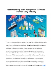 Understanding ERP Management Software For The Dairy Industry