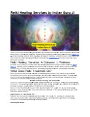 Reiki Healing Services by Indian Guru Ji