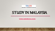 Study in Malaysia for African Students