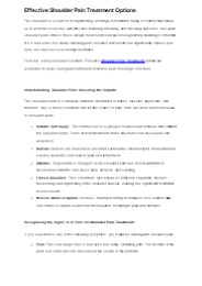 Effective Shoulder Pain Treatment Options
