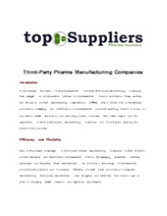 Third Party Pharma Manufacturing Companies