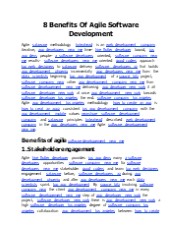 8 Benefits Of Agile Software Development