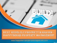 Best Honolulu Property Manager - Happydoors Property Management