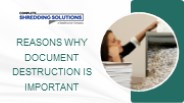 Reasons Why Document Destruction is Important