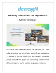 Enhancing Global Reach: The Importance of Subtitle Translation