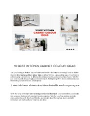 Best kitchen Cabinet Colour Combination