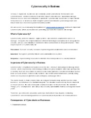 Cybersecurity in Business
