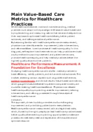 Main Value-Based Care Metrics for Healthcare Practices