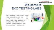 Exploring Excellence: EKO Testing Lab Services Brochure (1)