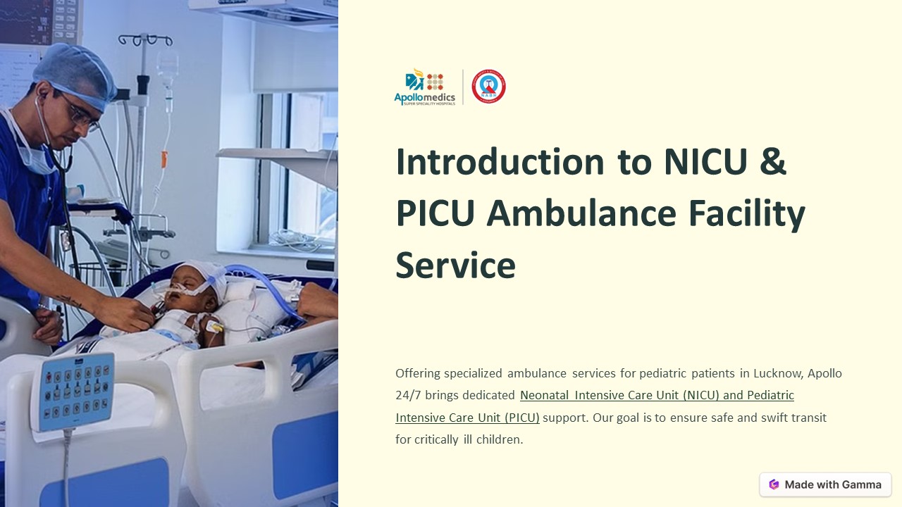 NICU & PICU Ambulance Facility Services | Apollo 24/7 Adult & Paediatric Emergency Services