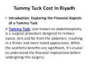 Tummy Tuck Cost In Riyadh