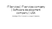IT Company | IT Services Company | Software Development | USA