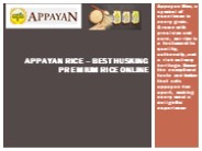 Appayan Rice - Best Husking Premium Rice Online