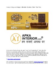 Luxury Living on a Budget: Affordable Furniture Finds That Wow