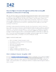 How Intelligent character recognition overcomes ocr limitations