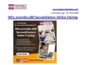 Who provides SAP SuccessFactors Online Training